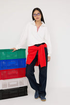 Ekru Oversize/Geniş Kalıp Patlı Polo Yaka Kalın Örme Sweatshirt TWOAW26SW00008