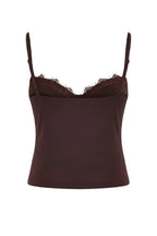 Kahverengi Dantel Garnili Kaplı Party Bluz TPRSS26BZ00010