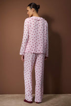 Trendyolmilla Pembe Çizgili Viskon Dokuma Pijama Takımı THMAW26PT00106