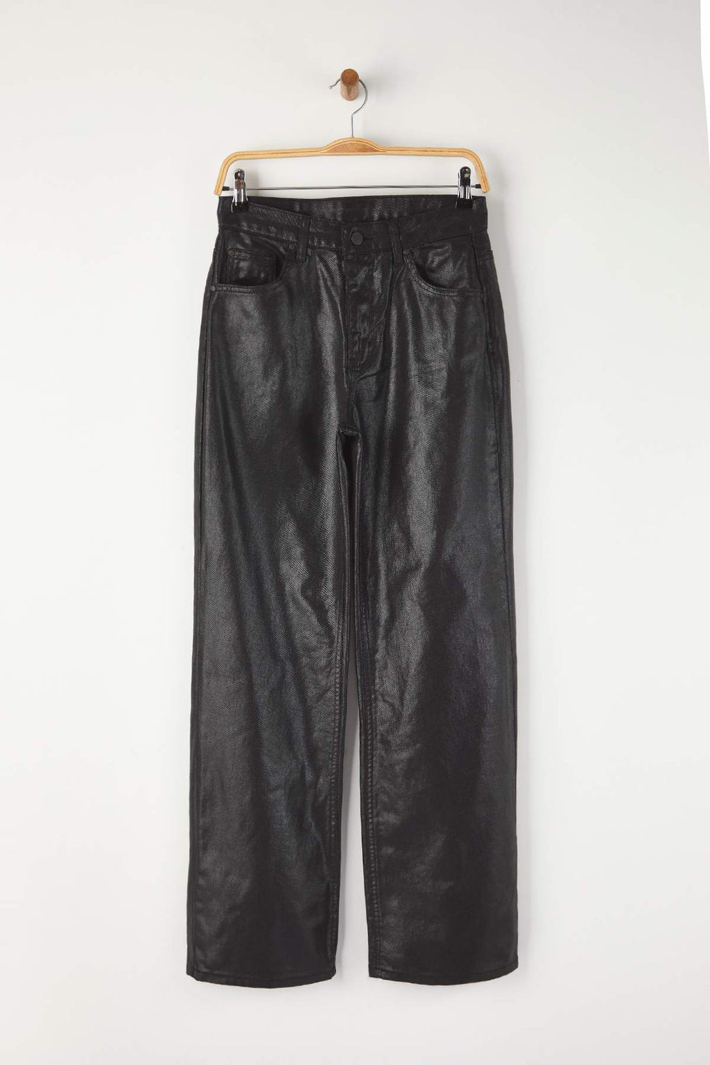 Siyah Kaplama Yüksek Bel Wide Leg Jeans TWOAW26JE00156