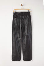 Siyah Kaplama Yüksek Bel Wide Leg Jeans TWOAW26JE00156