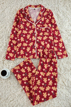Trendyolmilla Mavi %100 Pamuklu Yılbaşı Temalı Örme Pijama Takımı THMAW22PT1204