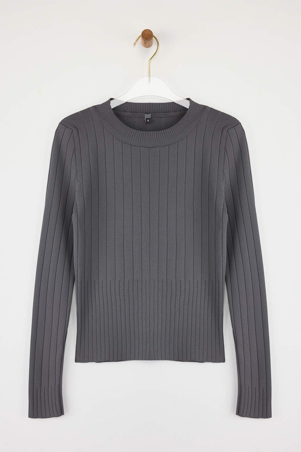 Trendyolmilla Kahverengi Basic Bisiklet Yaka Triko Kazak TWOAW23KZ01249