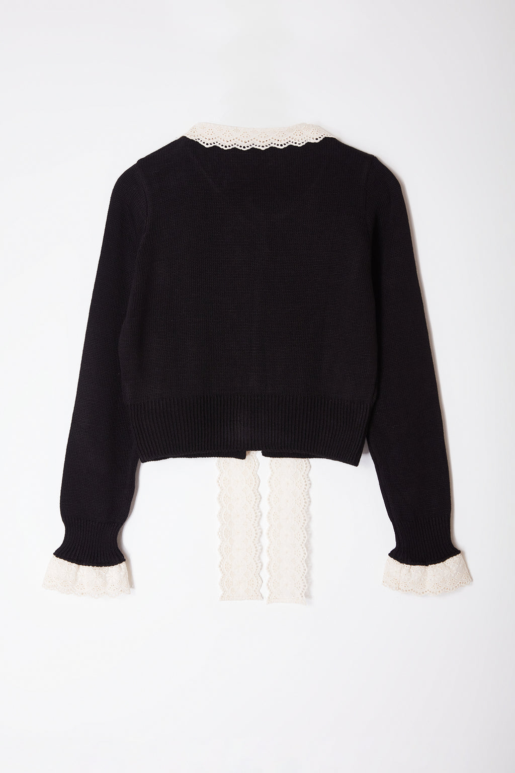 Trendyolmilla Bordo Crop Dantel Garnili Renk Bloklu Triko Hırka TWOAW25HI00251