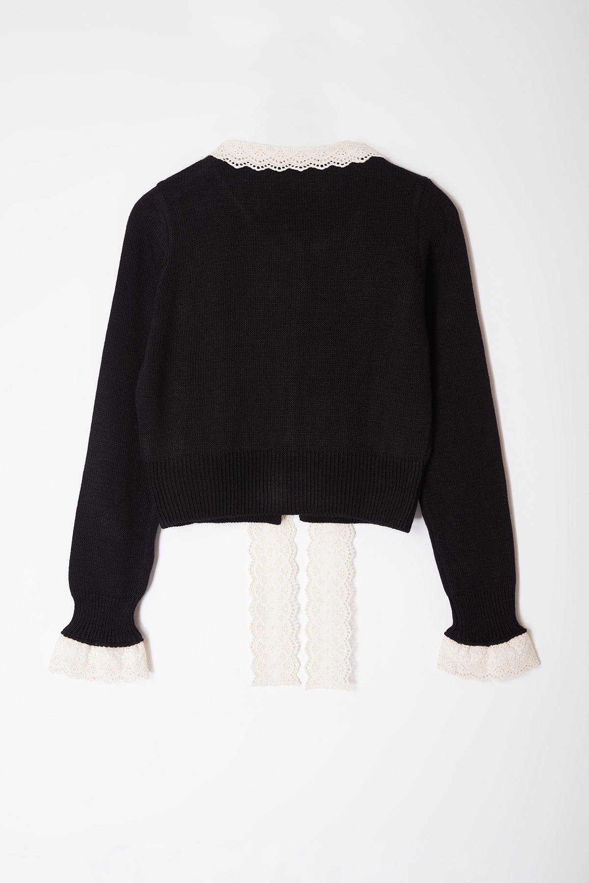 Trendyolmilla Bordo Crop Dantel Garnili Renk Bloklu Triko Hırka TWOAW25HI00251