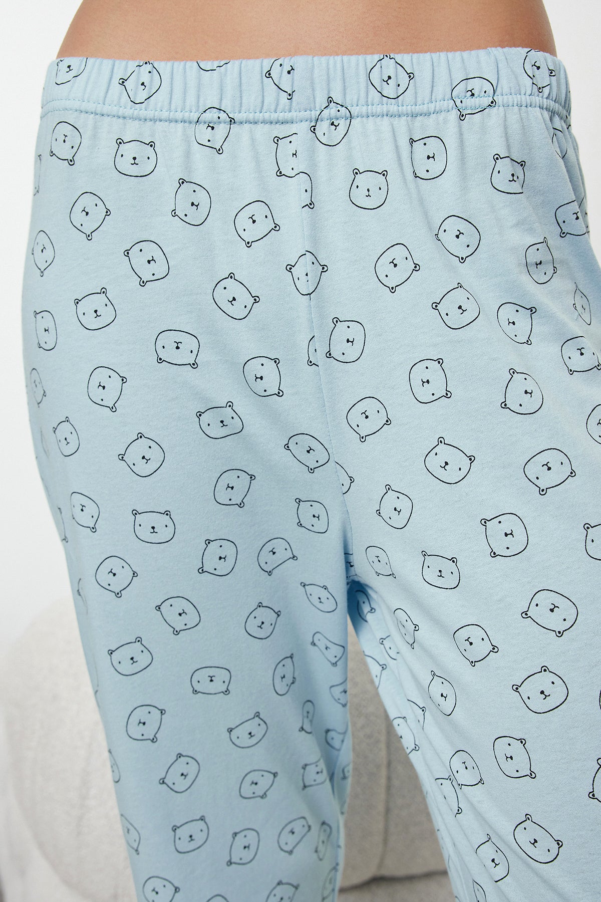 Trendyolmilla Bordo %100 Pamuklu Ayıcıklı Örme Pijama Takımı THMAW25PT00131