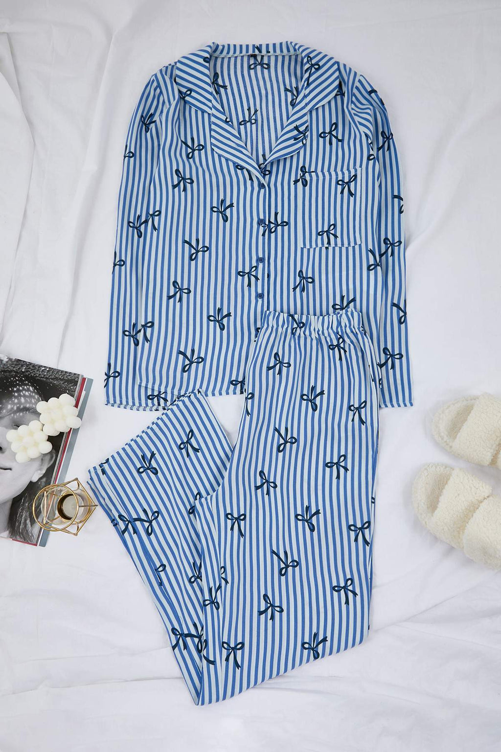 Trendyolmilla Gri Kalpli Viskon Dokuma Pijama Takımı THMAW21PT0936