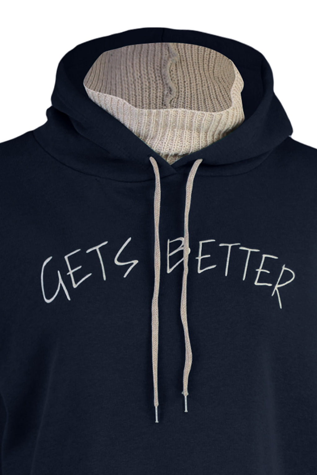 Trendyolmilla Lacivert Kalın İçi Polarlı Triko Bant Detaylı Kapüşonlu Örme Sweatshirt TWOAW22SW1806