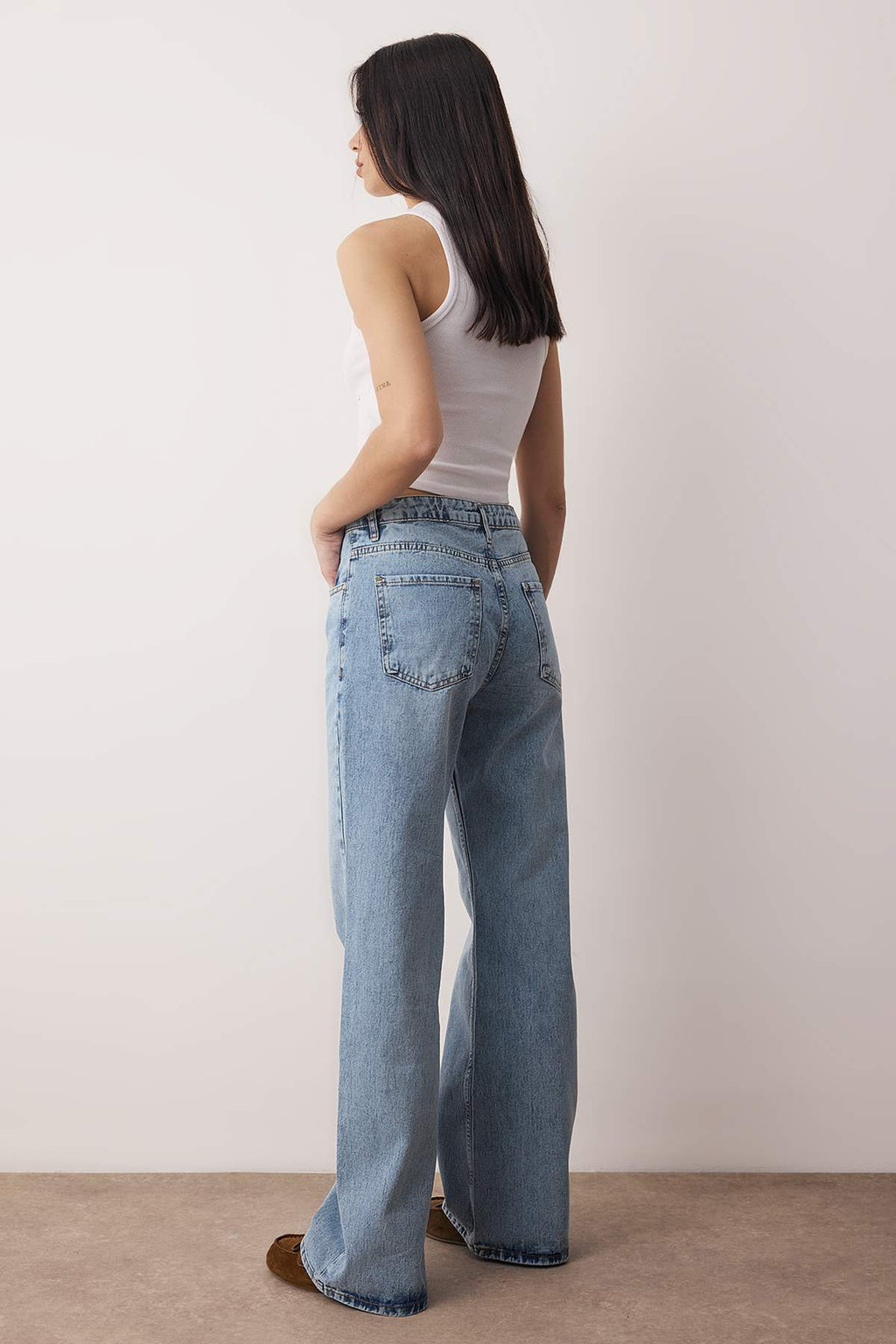 Trendyolmilla Mavi Yüksek Bel Wide Leg Palazzo Jeans TWOAW26JE00269