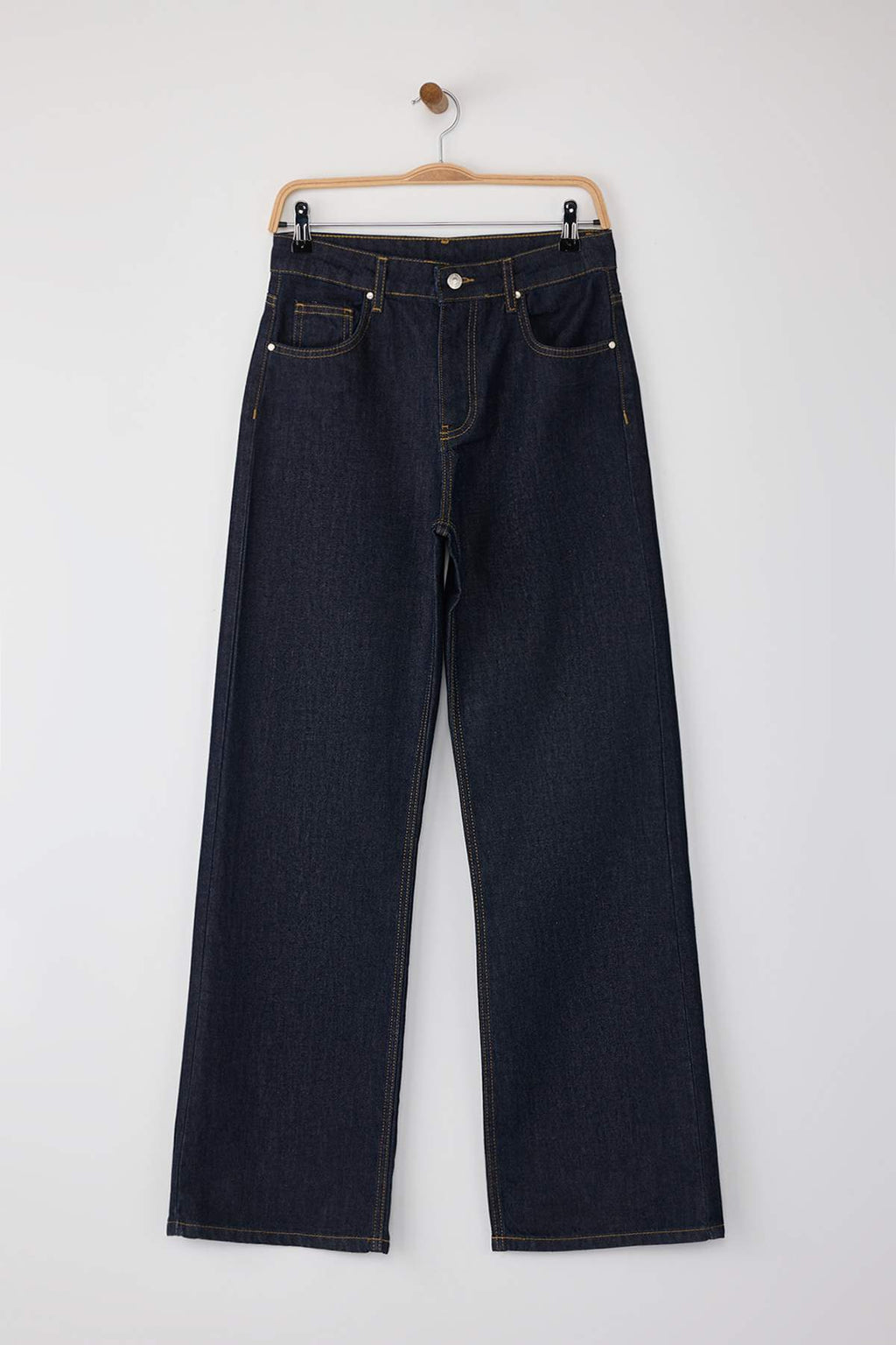 Trendyolmilla Gri  Yüksek Bel Wide Leg Jeans TWOAW26JE00007