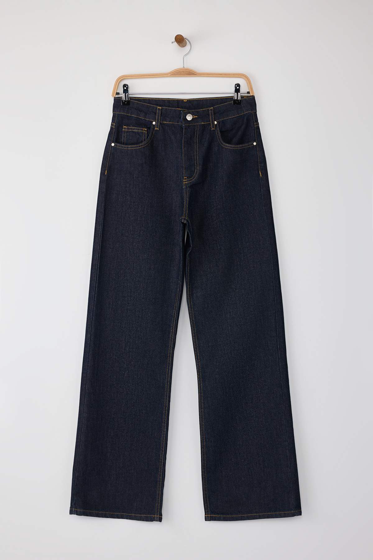Trendyolmilla Gri  Yüksek Bel Wide Leg Jeans TWOAW26JE00007