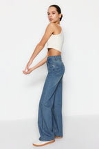 Mavi More Sustainable Yüksek Bel Wide Leg Geniş Paça %100 Pamuk Non-Stretch Jeans TWOSS24JE00020