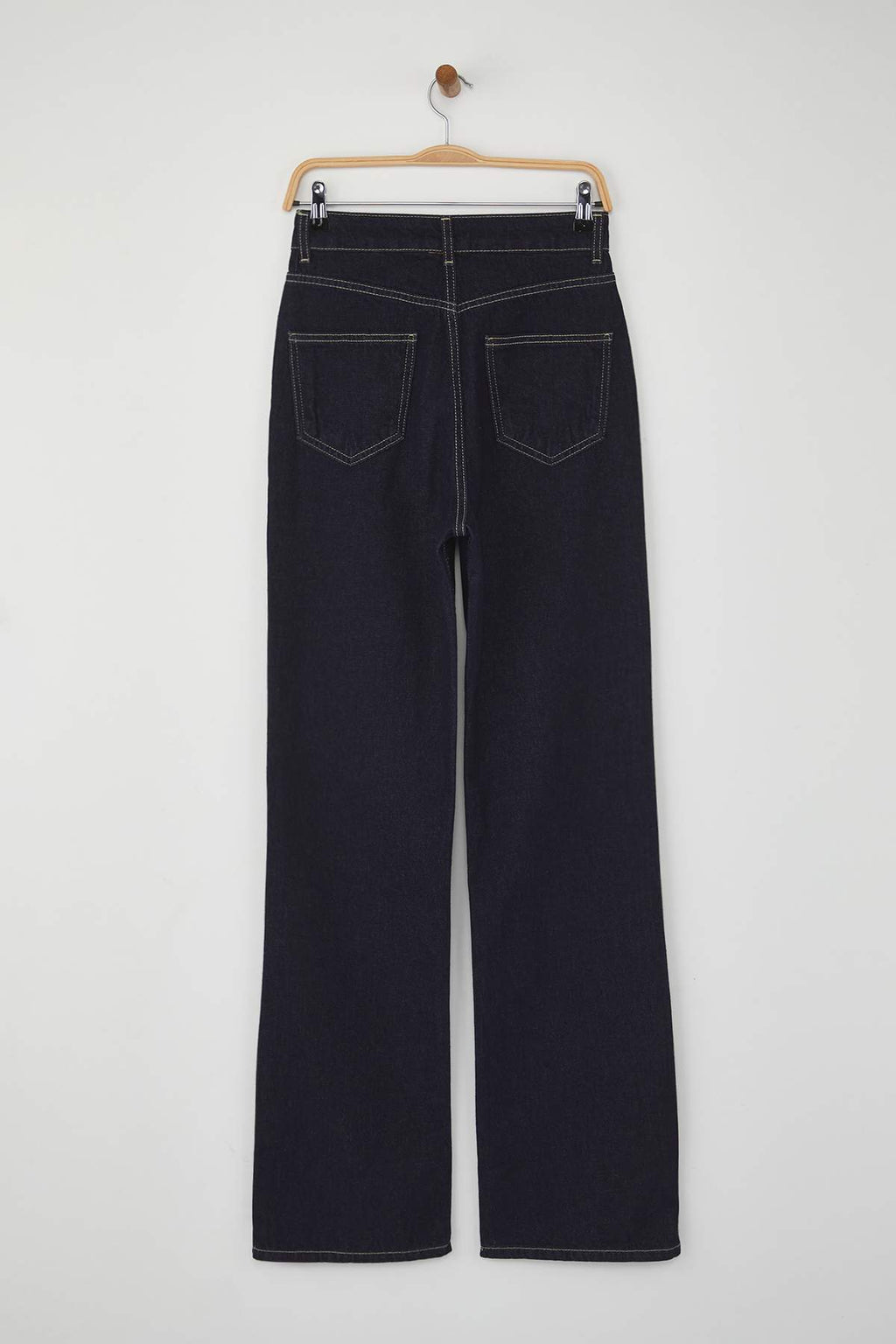 Koyu Mavi Yüksek Bel Orta Esnek Straight/Düz Kesim Jeans TWOAW26JE00025