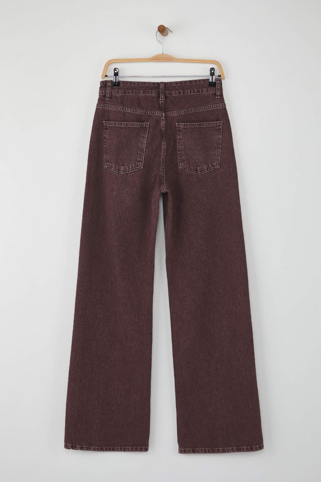 Trendyolmilla Petrol Yüksek Bel Vintage Yıkama Özel Renk Denim Wide Leg/Geniş Paça Jeans TWOAW26JE00110