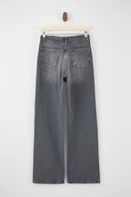 Gri Trok Detaylı Normal Bel %100 Pamuk Wide Leg Jeans TWOSS26JE00051