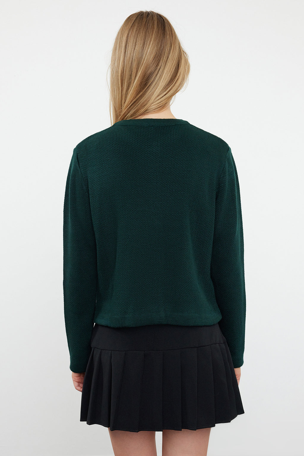 Trendyolmilla Siyah Basic Ceket Görünümlü Triko Hırka TWOAW24HI00090