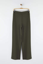 Haki Beli Lastikli Wide Leg/Geniş Paça Pantolon TWOAW26PL00132