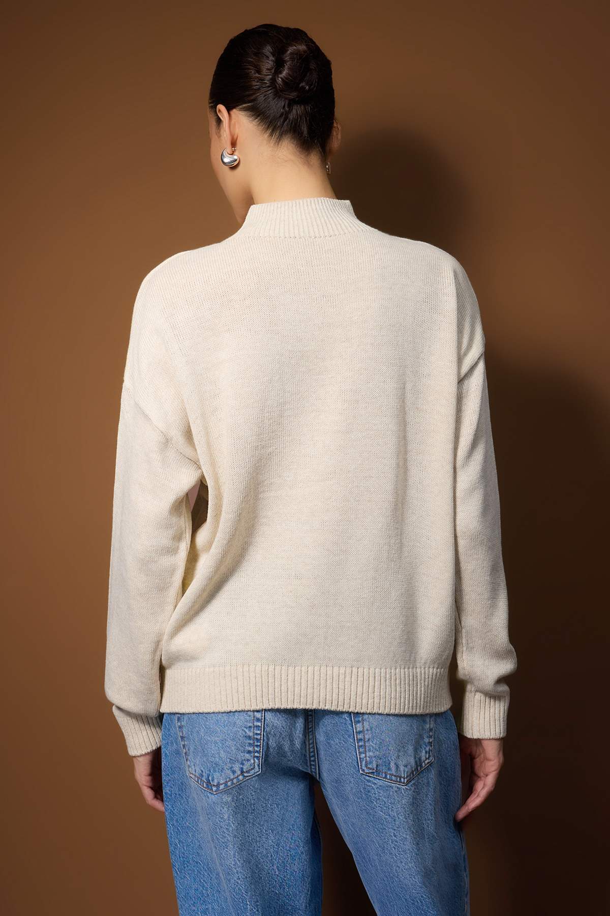 Trendyolmilla Siyah-Ekru Basic İkili Paket Triko Kazak TWOAW26KZ00232