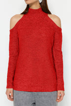 Trendyolmilla Lacivert Simli Pencere/Cut Out Detaylı Triko Kazak TWOAW20XS0006