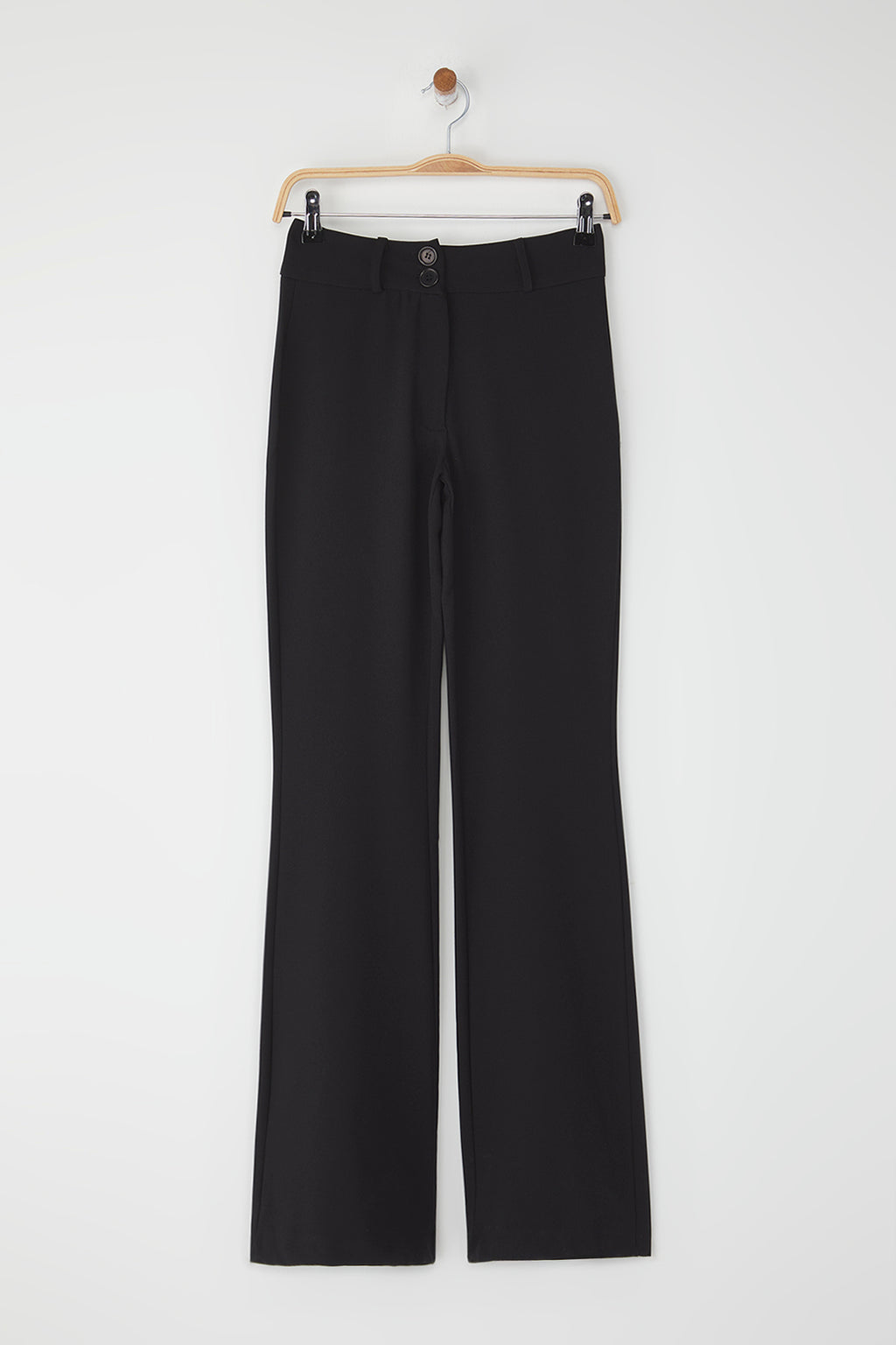 Trendyolmilla Vizon İspanyol Paça Normal Bel Dokuma Pantolon TWOSS25PL00065