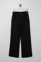 Siyah SOLMAYAN SİYAH Tencel™ Yüksek Bel Uzun Boy Wide Leg Jeans TWOSS26JE00082