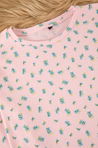 Trendyolmilla Pembe Yumuşak Tuşe Pamuklu Çiçekli Fitilli Örme Pijama Takımı THMAW25PT00194