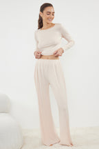 Trendyolmilla Bordo Viskon Örme Pijama Takımı TWOAW21AU0034