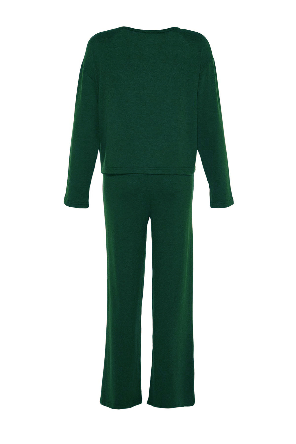 Trendyolmilla Bordo Fitilli Örme Pijama Takımı THMAW21PT0684