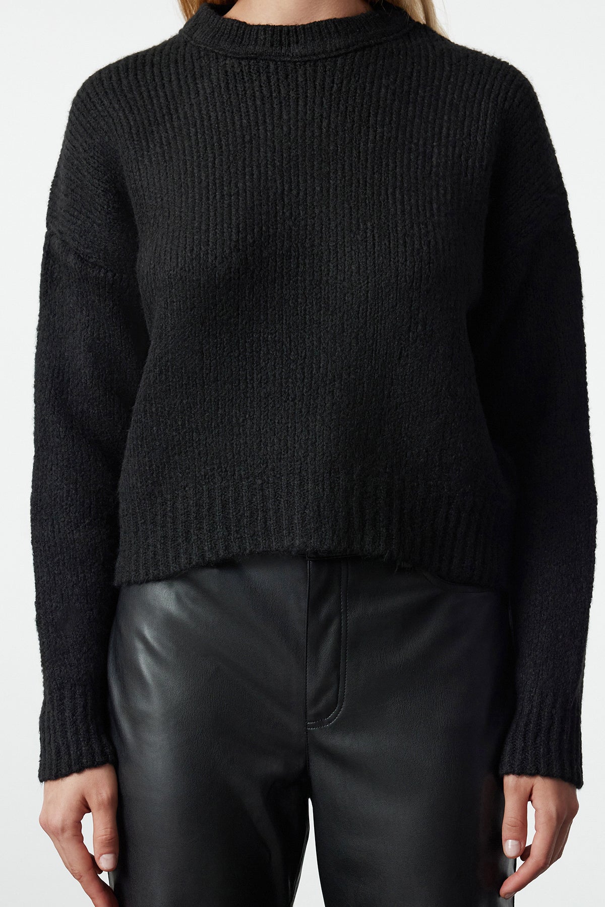 Trendyolmilla Lime Geniş Kalıp Yumuşak Dokulu Basic Triko Kazak TWOAW23KZ00185