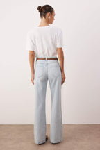Açık Mavi Kemerli Yüksek Bel Wide Leg Palazzo Jeans TWOAW26JE00271