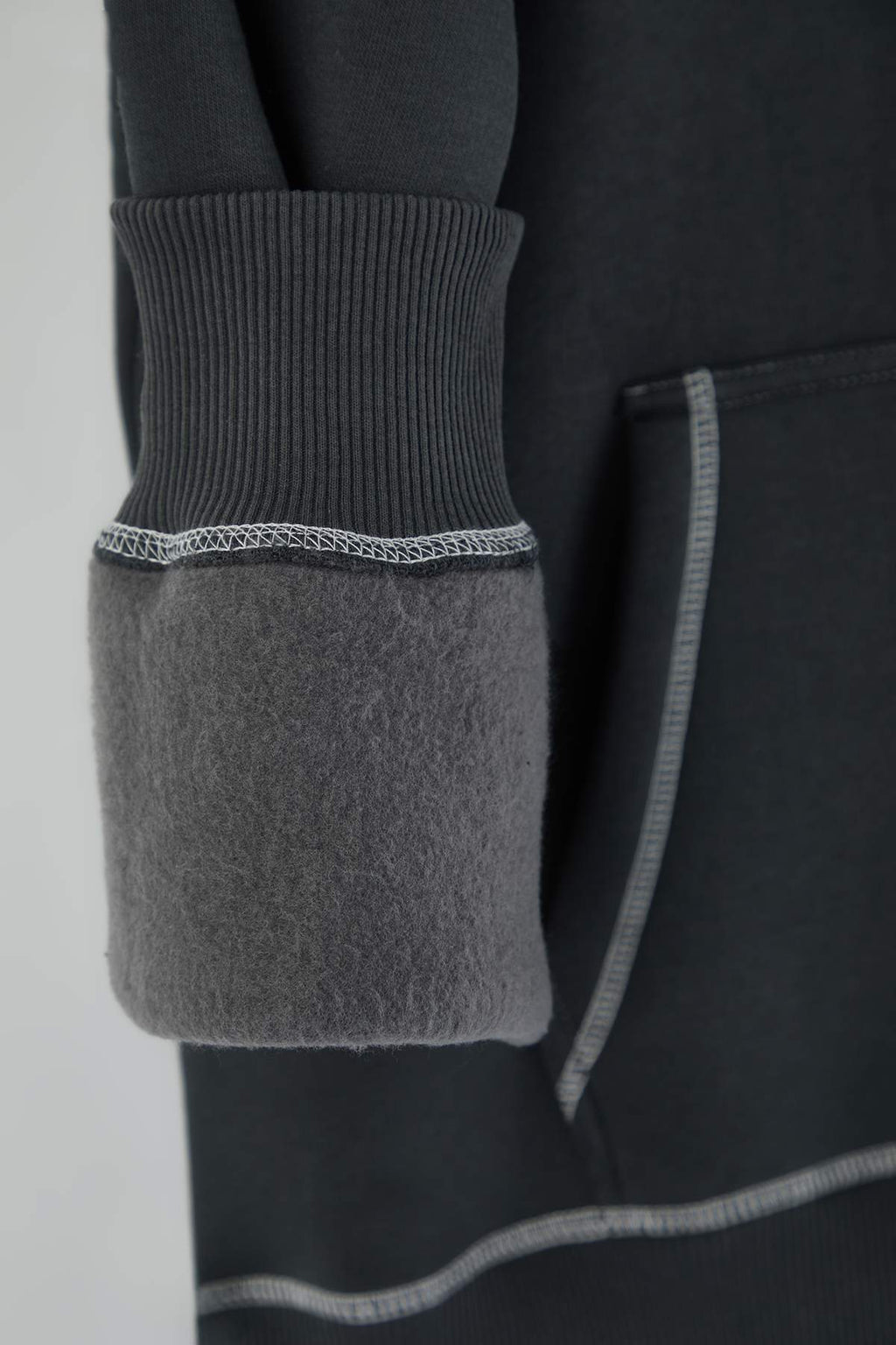 Teen Antrasit Baskılı Yıkamalı Overszie/Geniş Kalıp Kapüşonlu Örme Sweatshirt TWOAW26SW00173