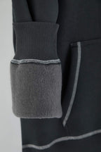 Teen Antrasit Baskılı Yıkamalı Overszie/Geniş Kalıp Kapüşonlu Örme Sweatshirt TWOAW26SW00173
