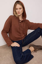 Trendyolmilla Lacivert Bağlama Detaylı Oversize/Geniş Kalıp Örme Sweatshirt TWOAW26SW00053