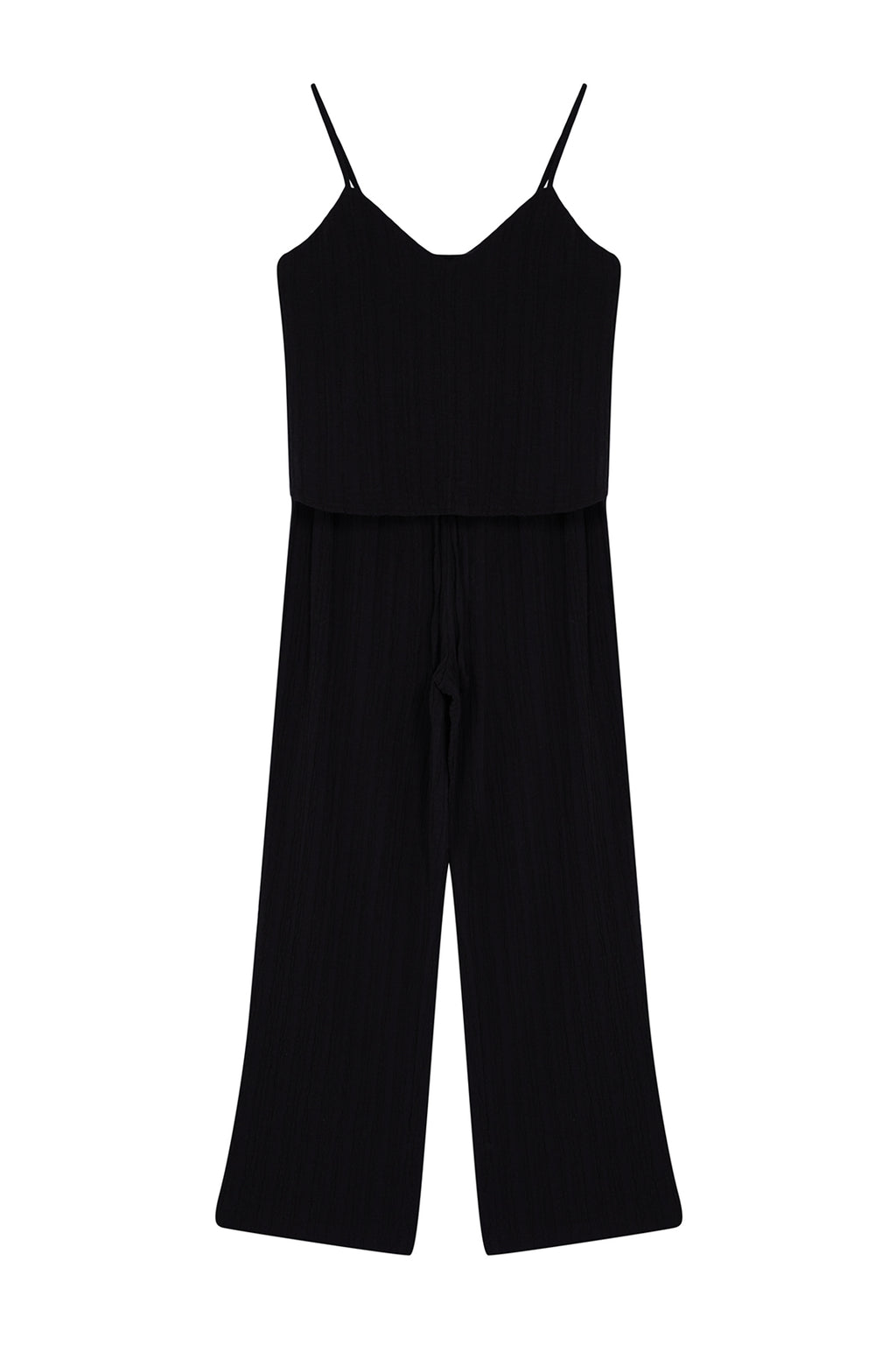 Trendyolmilla Ekru Bağlama Detaylı İp Askılı Dokuma Pijama Takımı THMSS24PT00402