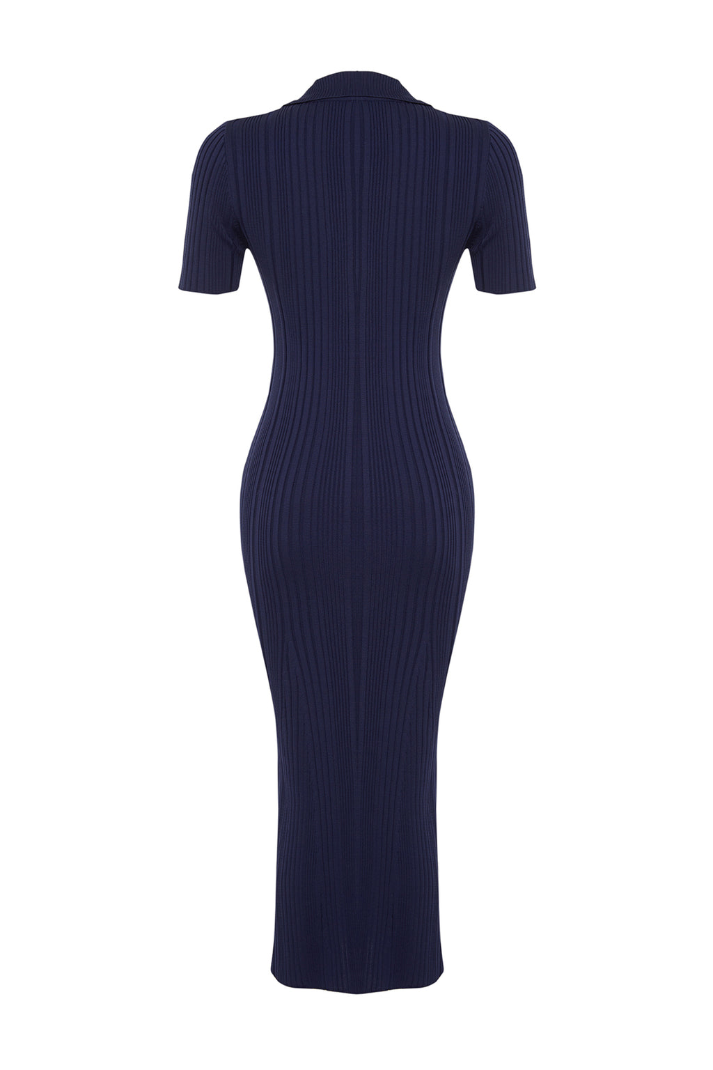 Trendyolmilla Kırmızı Midi Triko Polo Yaka Elbise TWOSS24EL00282