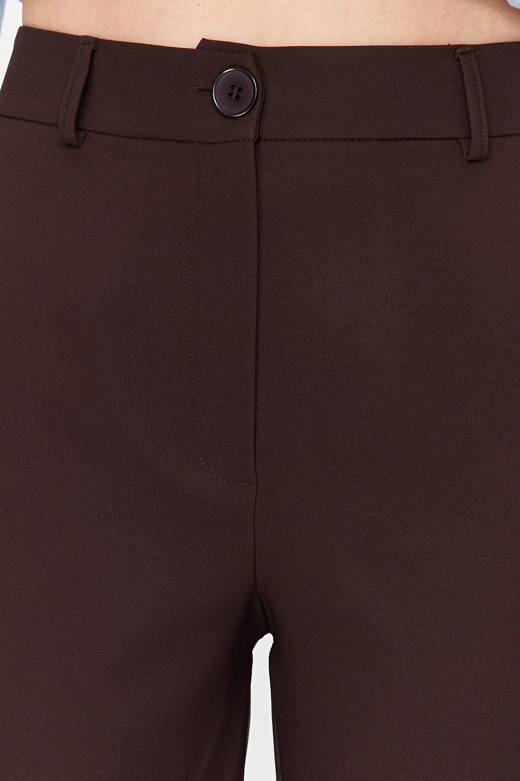 Trendyolmilla Lacivert Basic Cigarette Dar Paça Dokuma Kumaş Pantolon TWOSS19ST0038