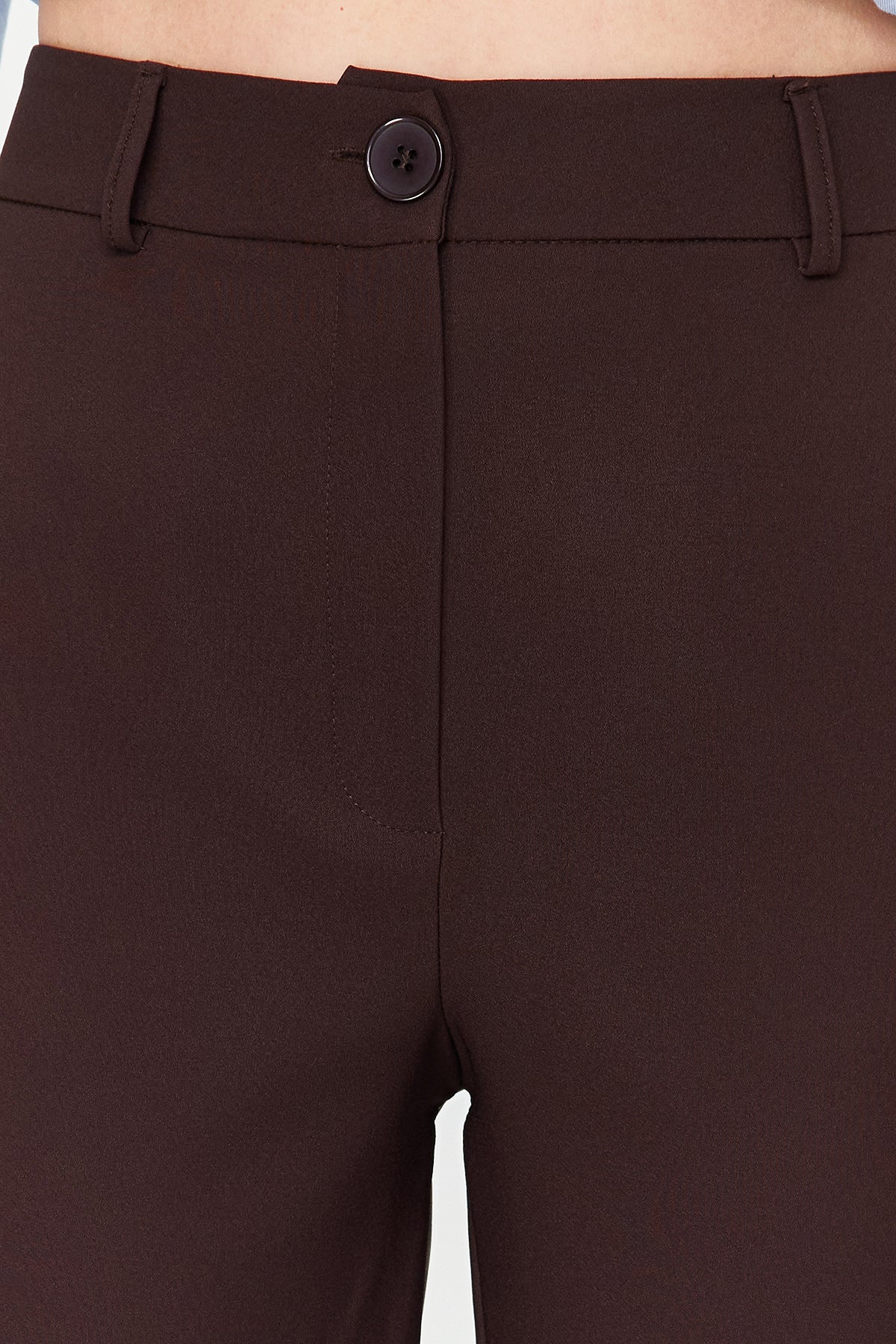 Trendyolmilla Lacivert Basic Cigarette Dar Paça Dokuma Kumaş Pantolon TWOSS19ST0038
