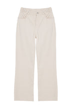 Trendyolmilla Yağ Yeşili Bel Detaylı Yüksek Bel Wide Leg Pantolon TWOAW25JE00039