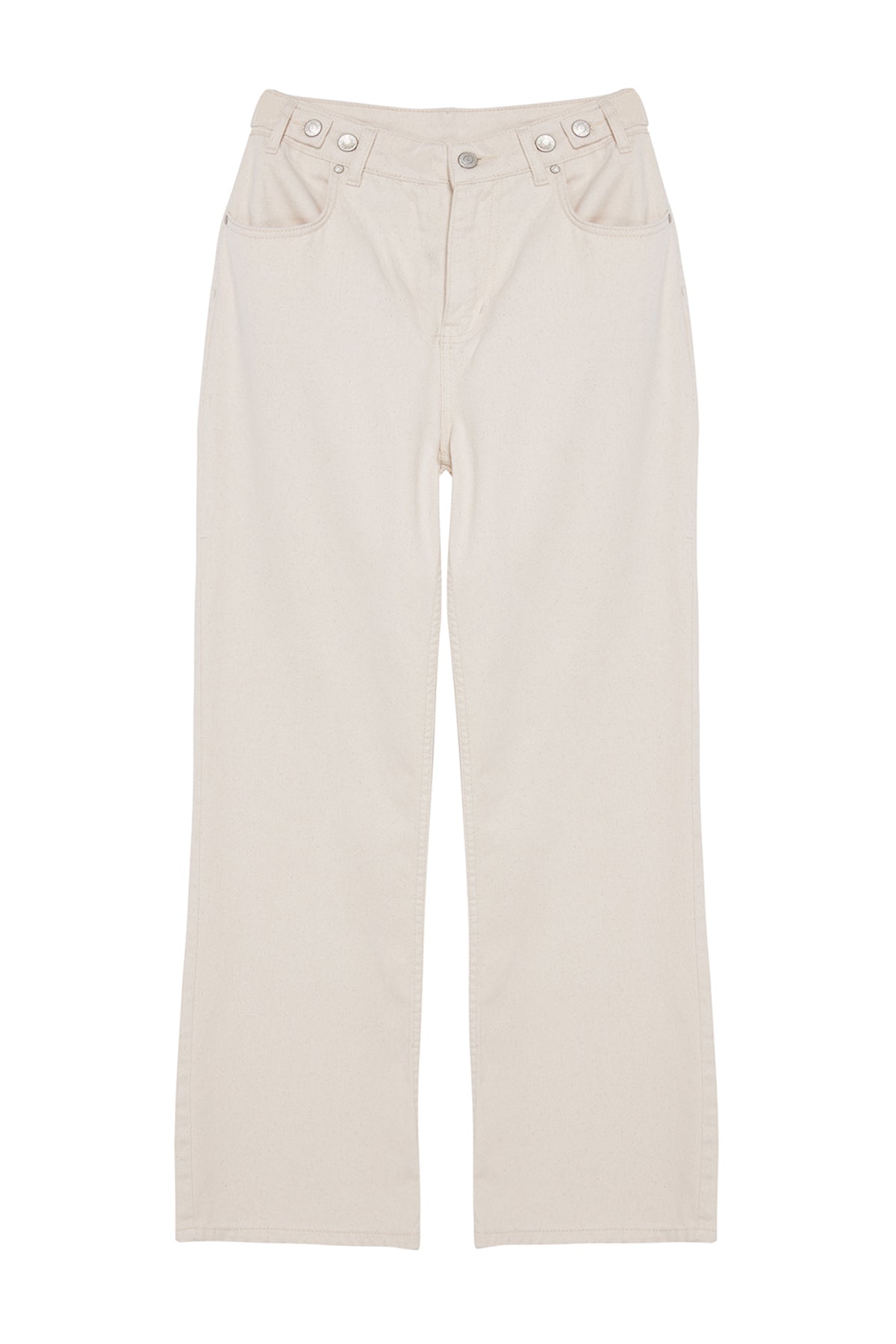 Trendyolmilla Yağ Yeşili Bel Detaylı Yüksek Bel Wide Leg Pantolon TWOAW25JE00039