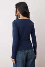 Trendyolmilla Taş-Bordo İkili Paket Kayık Yaka Fitted/Vücuda Oturan Örme Bluz TWOAW25BZ00062