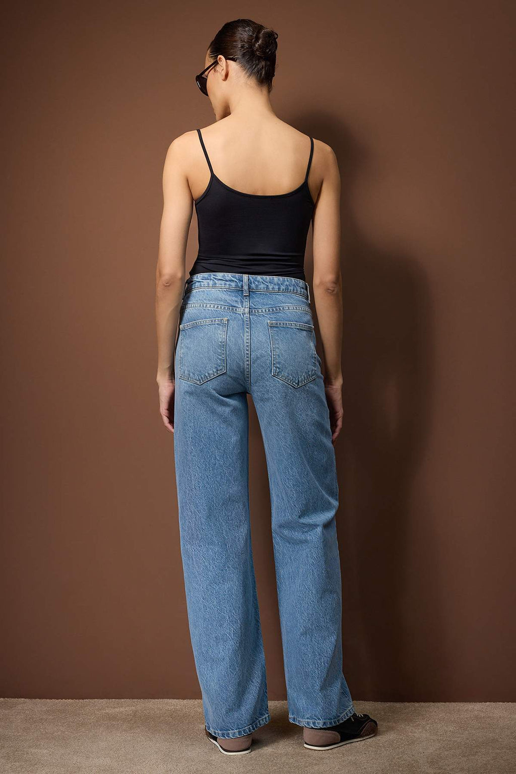 Trendyolmilla Açık Mavi Yüksek Bel Wide Leg Palazzo Jeans TWOAW26JE00251