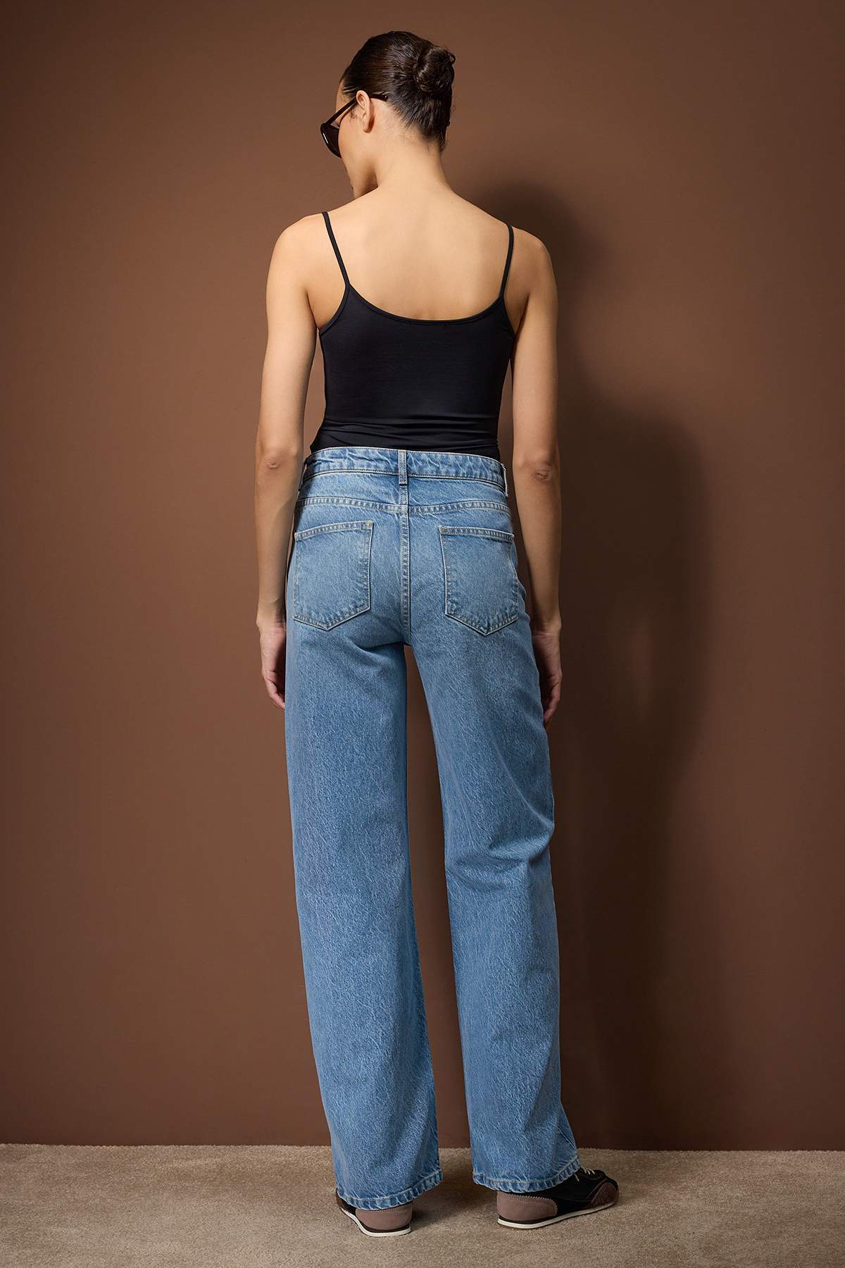 Trendyolmilla Açık Mavi Yüksek Bel Wide Leg Palazzo Jeans TWOAW26JE00251