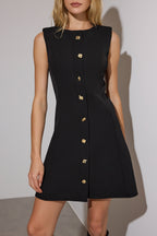 Trendyolmilla Limited Edition Kahverengi Aksesuar Detaylı Mini Dokuma Elbise TWOAW26EL00133