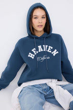 Teen Petrol Slogan Nakışlı Oversize/Geniş Kalıp Kapüşonlu Örme Sweatshirt TWOAW26SW00175