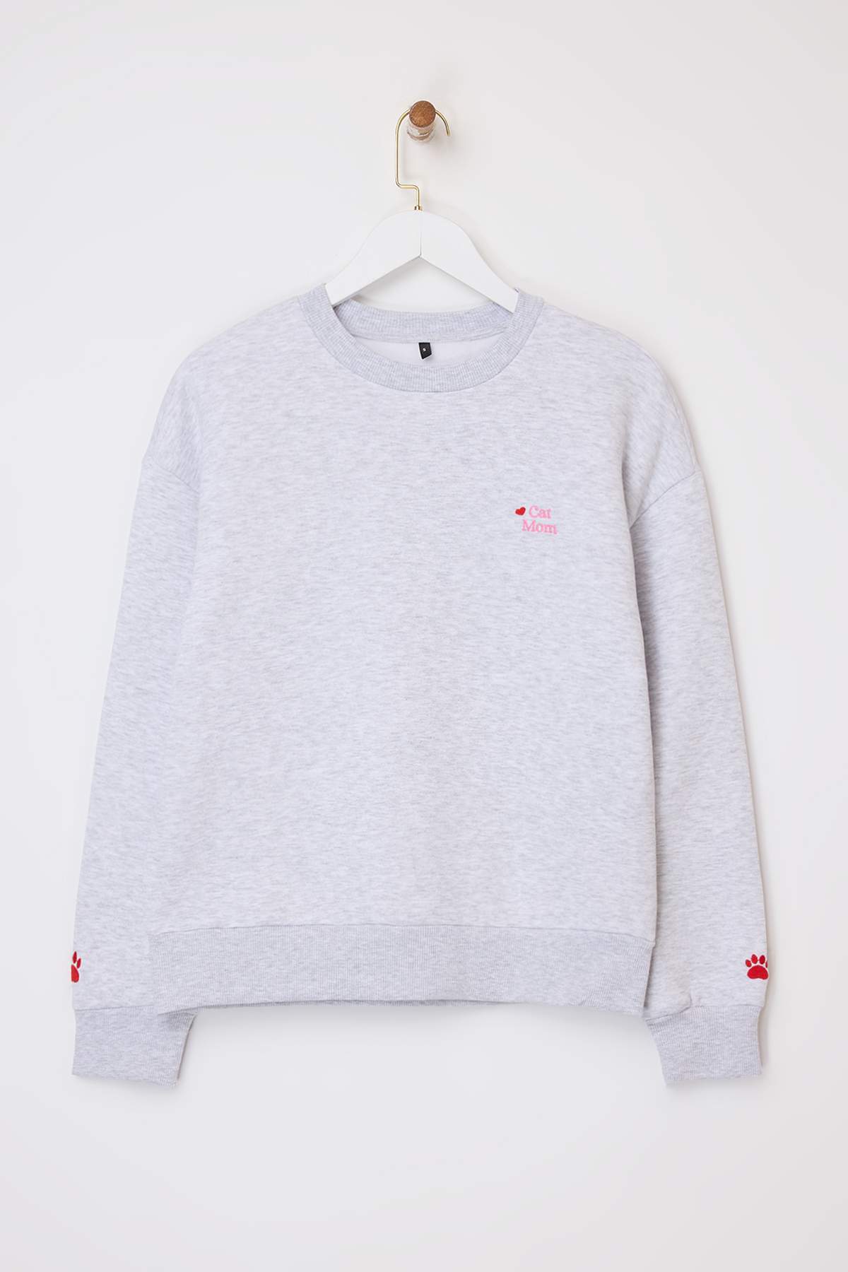 Trendyolmilla Kar Melanj Örme Sweatshirt TWOAW26SW00200