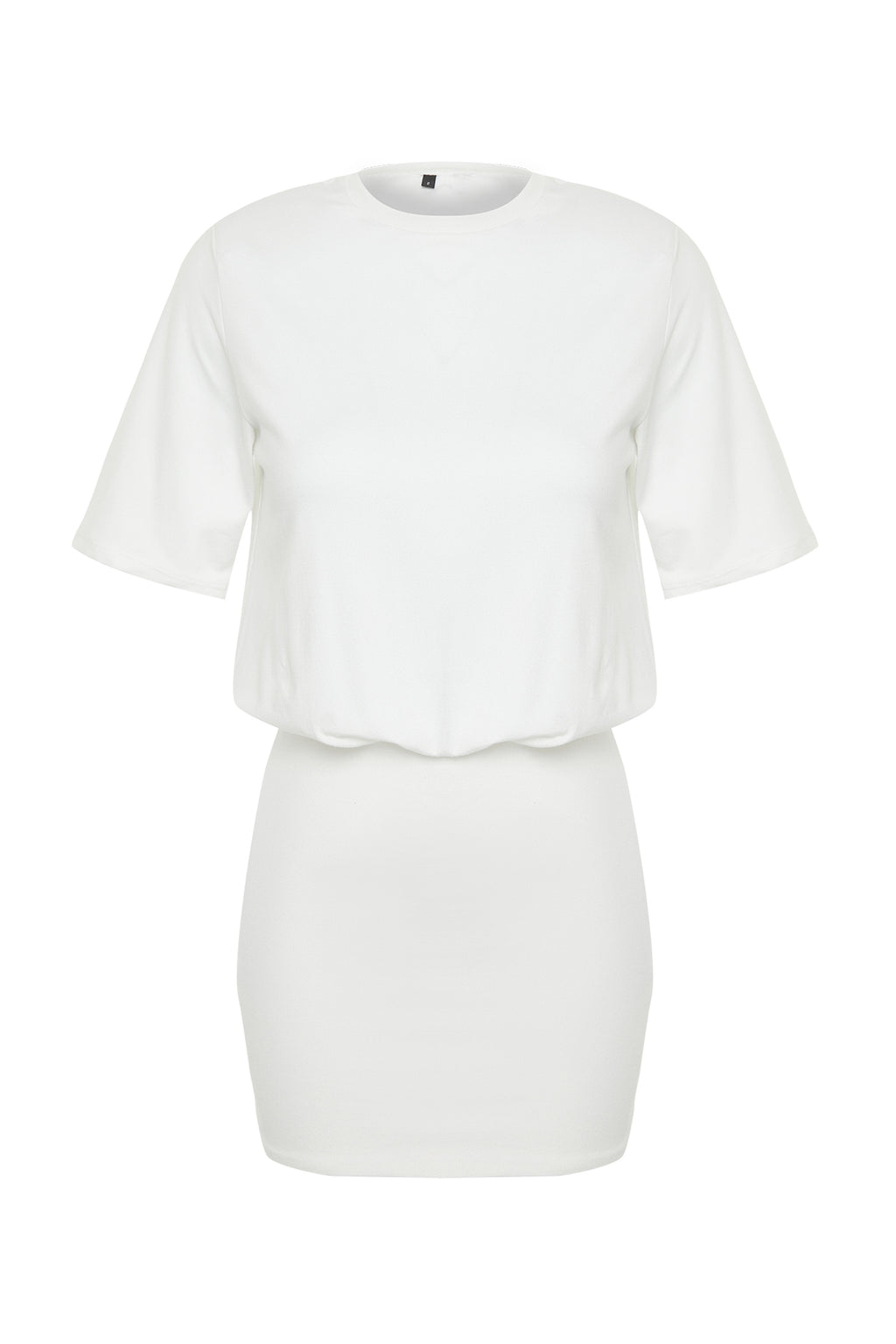 Trendyolmilla Mor Düz Yumuşak Kumaşlı Fitted/Vücuda Oturan Kısa Kollu Esnek  Örme Elbise TWOSS24EL00756