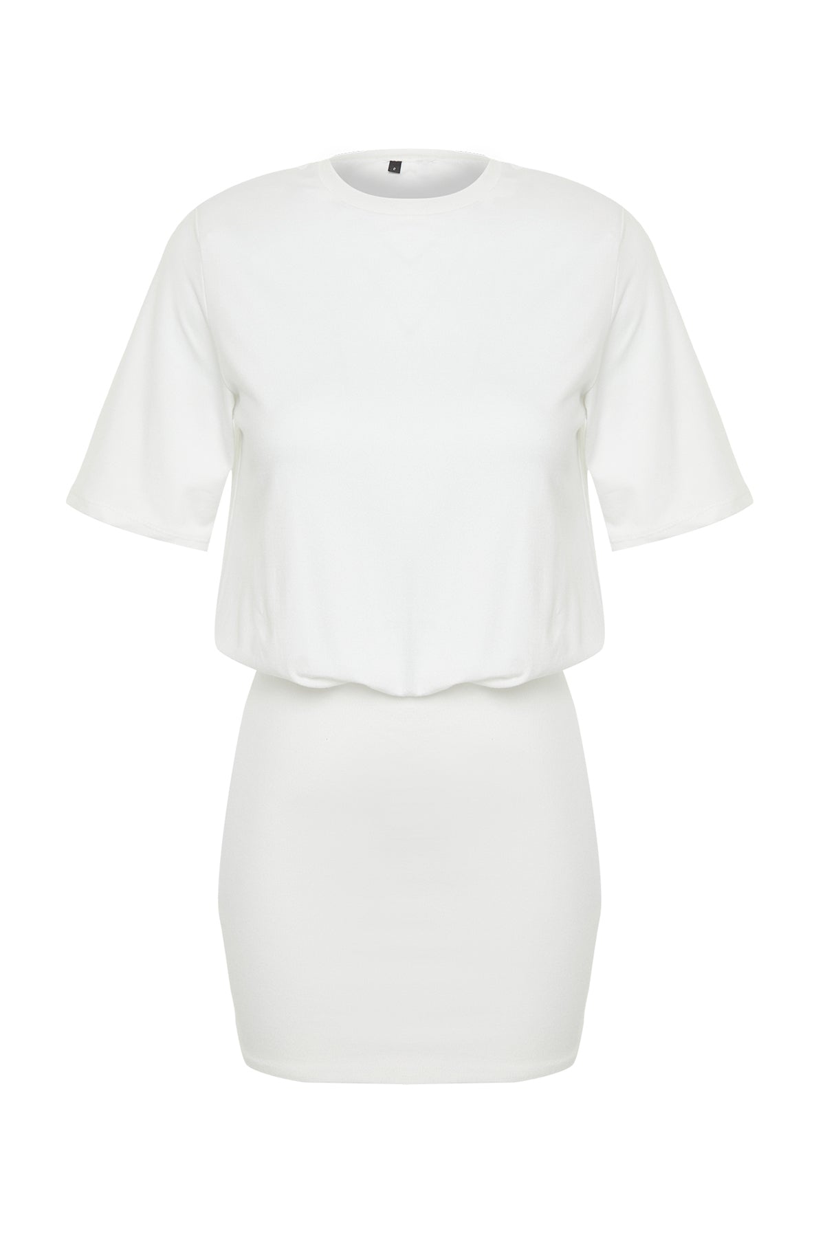 Trendyolmilla Mor Düz Yumuşak Kumaşlı Fitted/Vücuda Oturan Kısa Kollu Esnek  Örme Elbise TWOSS24EL00756