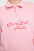 Trendyolmilla Sarı Gömlek Yaka Nakışlı Regular Fit Kalın İçi Polarlı Örme Sweatshirt TWOAW24SW00182