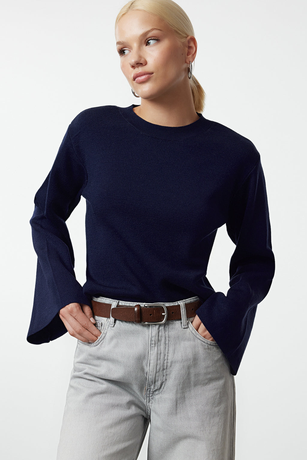 Trendyolmilla More Sustainable Taş Basic Triko Kazak TWOAW25KZ00313