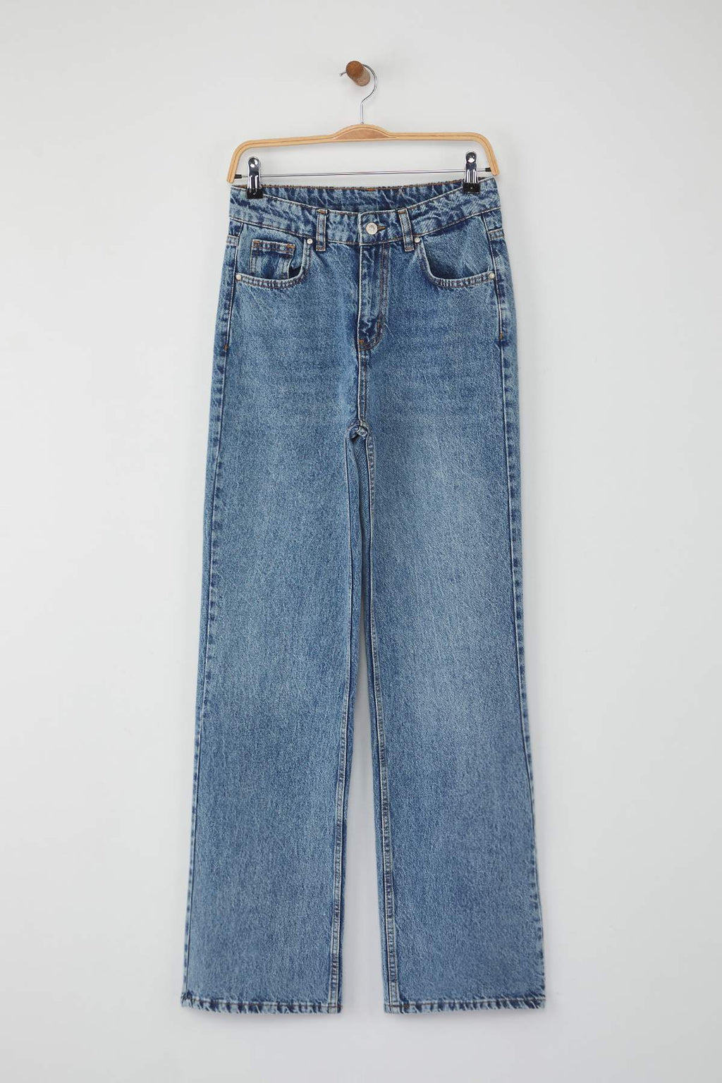 Trendyolmilla Antrasit Yüksek Bel Geniş Paça Wide Leg Jeans TWOAW26JE00083